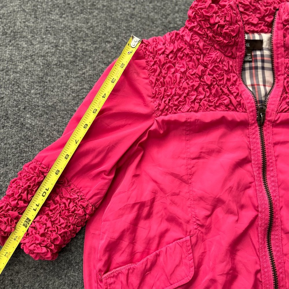 Luii Pink Ruffled Rouched Jacket Size M - Picture 4 of 6